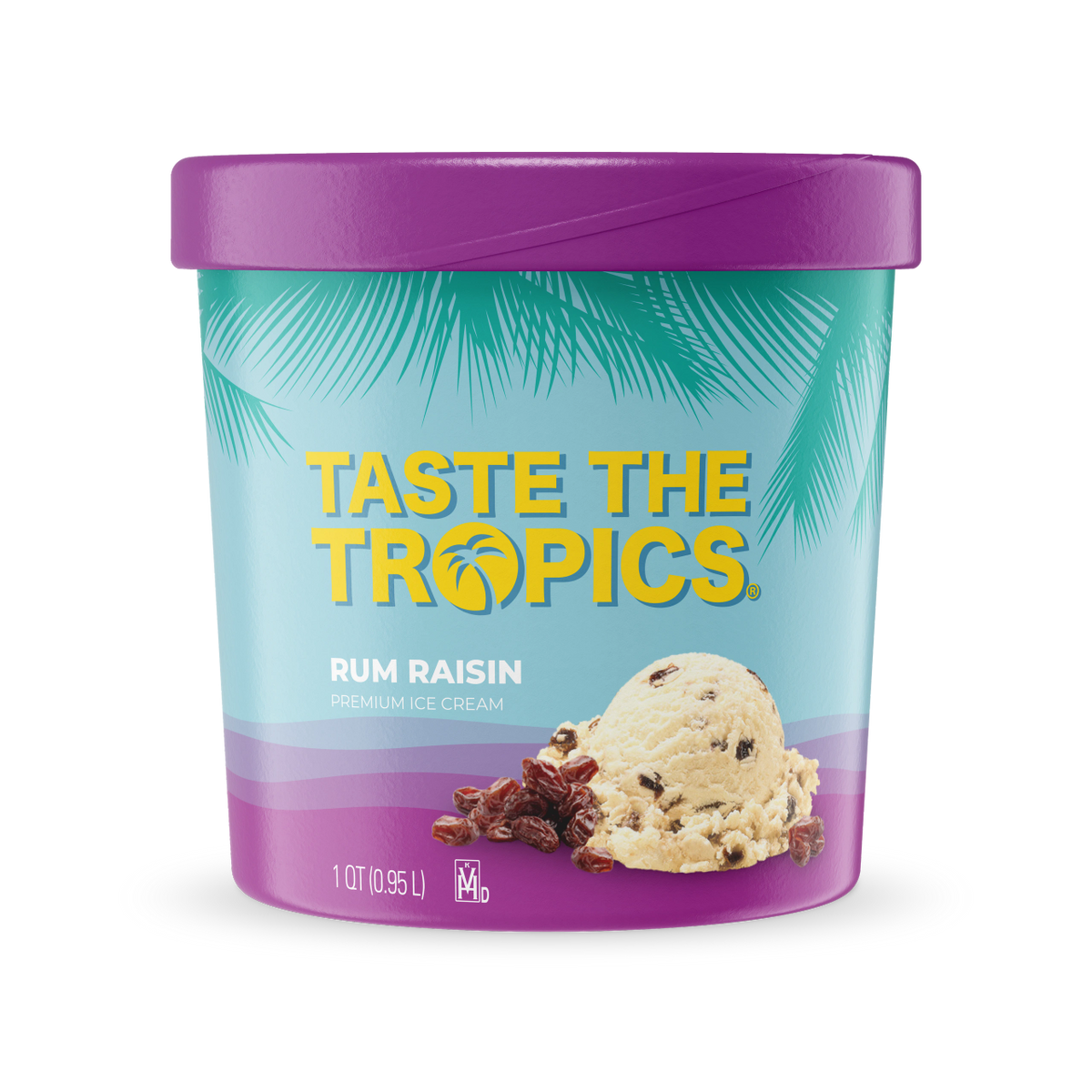 RUM RAISIN ICE CREAM, 32OZ